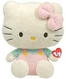Ty Pluffies Hello Kitty - Pink Overalls With Mint Shirt