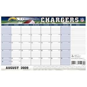 Turner NFL San Diego Chargers 2010 Academic Desk Calender, 11 x 17 Inches (8230446)