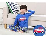 (チェリーレッド) CherryRed 子供 男の子 ファション パジャマ ルームウェア 部屋着 寝間着 上下2点セット 長袖 フリース 春秋向け リラックス 快適 気持ち良い コットン 130 ブル