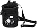 AMC Rock Climbing Panda Compact Chalk Bag with Adjustable Belt, Black