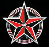 Red/Black Nautical Star Belt Buckle