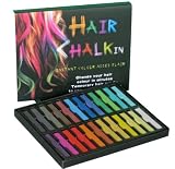 大ブレイク中！HAIR CHALKIN 選べる 12色/24色 髪専用に開発された安心商品！！ ヘアチョーク ヘアカラーチョーク  一日だけのヘアカラーでイメチェンが楽しめる！美容室のヘアカラーでは表現しづらい色も表現できます！ 安心のAmazonセンターよりすぐ発送します。 (24色セット)