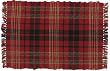 Durable Hand Woven 100% Cotton Red and Black Plaid Placemat 12x18 Inches Set of Six