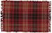 Durable Hand Woven 100% Cotton Red and Black Plaid Placemat 12x18 Inches Set of Six