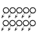 Source Global Unique 10-Pack Curtain Clip Rings, Black