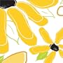 Art 4 Kids "Yellow Dancing Daisy Panel l" Mounted Art Print, 18"x18"