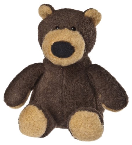 Mary Meyer EarthMates, Fuzz That Wuzz 100% Recycled, Wee Pawzzzz Bear, Chocolate inches