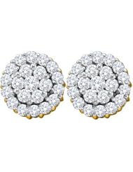 1.50CTW DIAMOND FLOWER EARRINGS(HE)