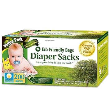 Green N Pack Eco Friendly 200-Count Baby Diaper Sacks(Special Offers)
