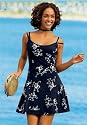 S&Uuml;SSES SOMMER MINI-KLEID SCHWARZ BLUMEN