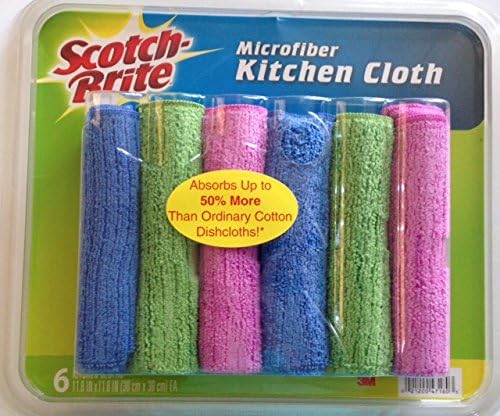 Scotch Brite 3m Microfiber Kitchen Cloths Color (6-pack)