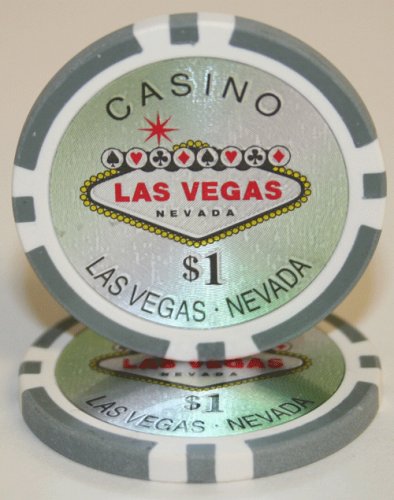 25 $1 Las Vegas 14 Gram Laser Graphic Poker Chips