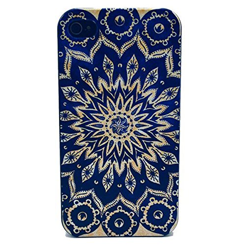 Cute funny Picture Hard Back Case Cover Skin For Apple iPhone4 4G 4S -Blue layers of pattern(Package includes: 1 X Screen Protector and Stylus Pen image”Gift_Source”)