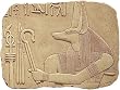 Large Anubis Relief, Stone Finish