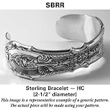 Kirk Stieff Old Maryland-Engv (Strl,1936,No Monos) Sterling Bracelet HC, Sterling Silver