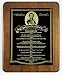 Abraham Lincoln's Rules of Conduct. High Quality Genuine Walnut Piano Finish Plaque with Solid Brass Gold/Black Plate