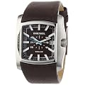 Diesel - DZ1179 - Montre Homme Acier - Quartz Analogique - Etanche 5 ATM - Dateur - Bracelet en Cuir Marron