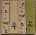 Just Born 4-Pack Flannel Receiving Blankets - Animal Adventure