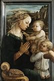 Wallmonkeys Peel and Stick Wall Decals - Madonna and Child with Angels by Filippo Lippi - Removable Graphic
