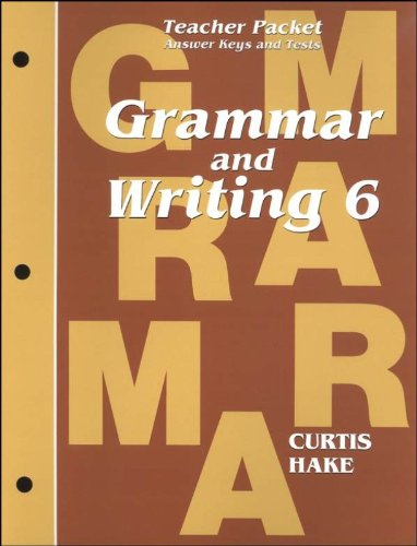 Saxon Grammar and Writing: Teacher Packet Grade 6