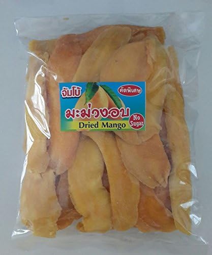 Natural Sweet Dried Mango No Sugar (Jumbo) (Free Gift Mulberry Paper Key chain Handmade)