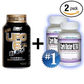 Lipo 6 Black HERS (120 Caps) & Carb Blocker Ultra (2 Bottles) - The Ultimate Fat Burning / Weight Loss Package for Women. DOUBLE Your Results!