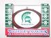 MICHIGAN STATE SPARTANS Mini-Replica NCAA Football CHRISTMAS ORNAMENT