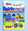 Olive Kids - Trains, Planes and Trucks Personalized Canvas Art