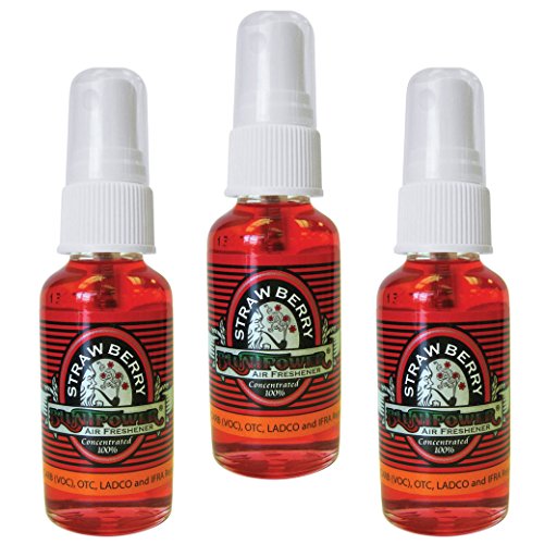 BluntPower 1 oz Glass Bottle Oil Based Concentrated Air Freshener & Oil Burner, Strawberry (Pack of 3)