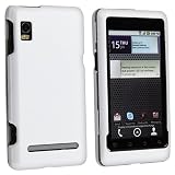 Snap-on Rubber Coated Case for Motorola A955 Droid 2, White