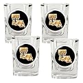 4 Pc New Orleans Saints Shot Glass Set - Clear