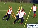World Sport Set of 6 Orange Coaching Sticks / Slalom Poles