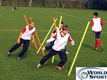 World Sport Set of 6 Orange Coaching Sticks / Slalom Poles