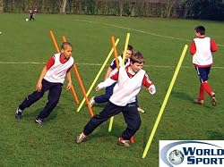 World Sport Set of 6 Orange Coaching Sticks / Slalom Poles