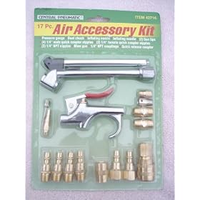 Click here to buy Central Pneumatic 17 Piece Air Tool Accessory Tool Kit by Central Pneumatic.