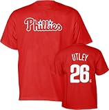 Chase Utley Philadelphia Phillies Youth Player Name and Number Red T-Shirt