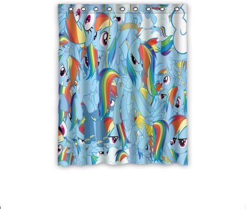 Personalized Custom Cartoon My Little Pony Window Curtain / Drapery / Panels / Treatment Thermal Insulated Blackout Window Curtains 52 "x 63" Inch Home Decoration