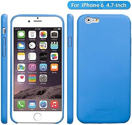 iPhone 6 Case,iPhone 6 S Case, Travellor Slim Fit Shock Defender Full Body Protective Cover Case+[Clear] Thin Slim Fit Crystal Case for iPhone 6/6s (Phone 6/6s, Blue)