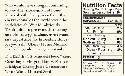 Cherry Honey Mustard Pretzel Dip - 3 PACK - Shipping Included