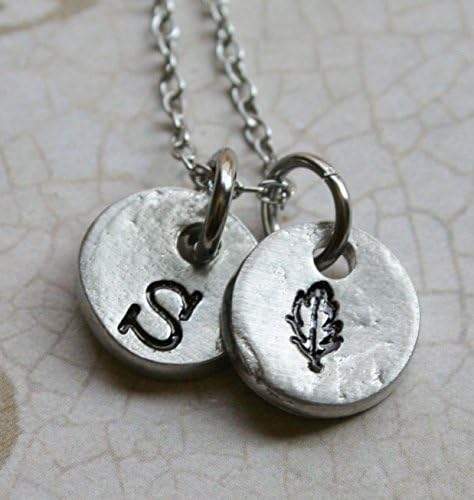 Feather Initial Tiny Coin Necklace Copyright © 2015 by Shelly Champlin. All rights reserved.