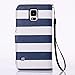 Towallmark(TM)Stripes Anchor Rudder Wallet Flip Case Cover For Samsung Galaxy S5 i9600 (Blue)
