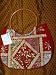 Handbag for Women Dark Red Embroidered Sari Patchwork Purse