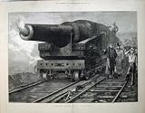 1877 Firing Eighty-One Ton Gun Cannon Shoeburyness Art