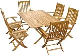 Review Firmans  / Boston 160x106cm Rectangular Easy Fold Table with 6 Boston Folding Armchairs