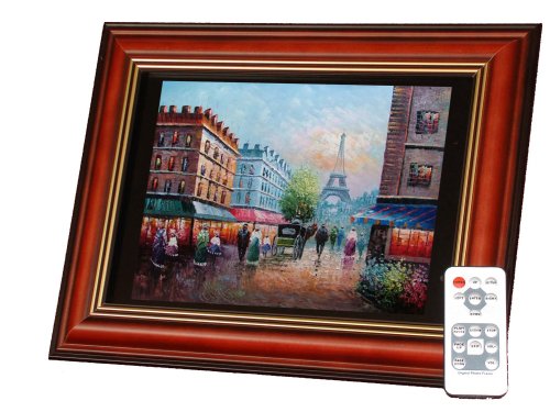 10.5'' Digital Photo Frame with 1GB of Internal Memory (Brown Wood)