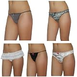 5 PACK: Ladies La Senza Sexy Stretch Hipster Brief Thong Panties Underwear / Knickers - Multicolor