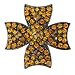 Jewelry : Orange Cross Rhinestone Pin