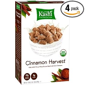 Kashi Organic Cereal, Cinnamon Harvest, 17.5-Ounce Boxes (Pack of 4)