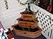 Alpine BAR112 Three Tier Wooden Corner Fountain Red