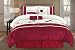 Fashion Street Sterling Rose 7-Piece Queen Comforter Set, Burgundy